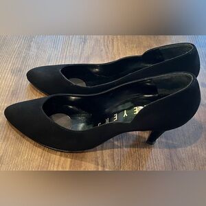 Amano/Reyers vintage Elegant Black Heels shoes, genuino leather, size 6